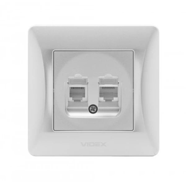 Розетка CAT6 + CAT3 подвійна VF-BNSK2PC6TF3 Binera Videx - Фото 10