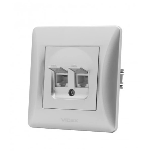 Розетка CAT6 + CAT3 подвійна VF-BNSK2PC6TF3 Binera Videx - Фото 5