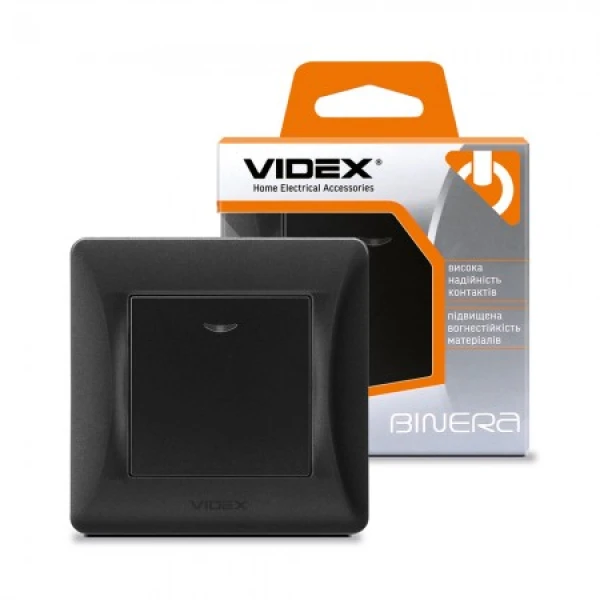 Вимикач одноклавішний з підсвіткою VF-BNSW1L Binera Videx - Фото 12