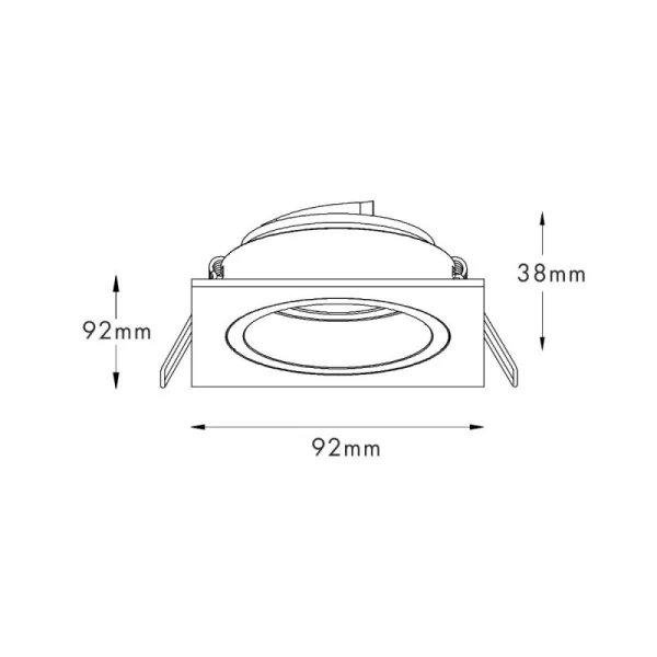 Світильник точковий врізний CHUCK DL SQUARE 92703 Zuma Line - Фото 2