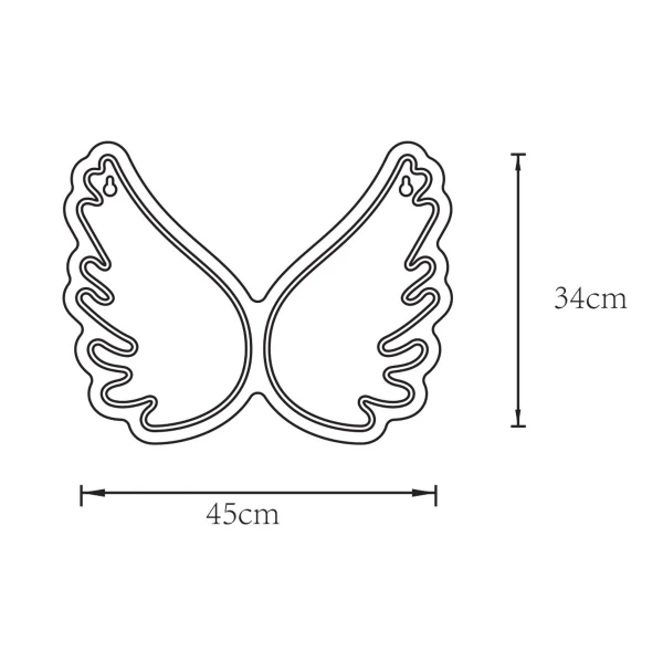 Декоративне бра Zuma Line NEON WINGS синій FM-WN95 - Фото 6
