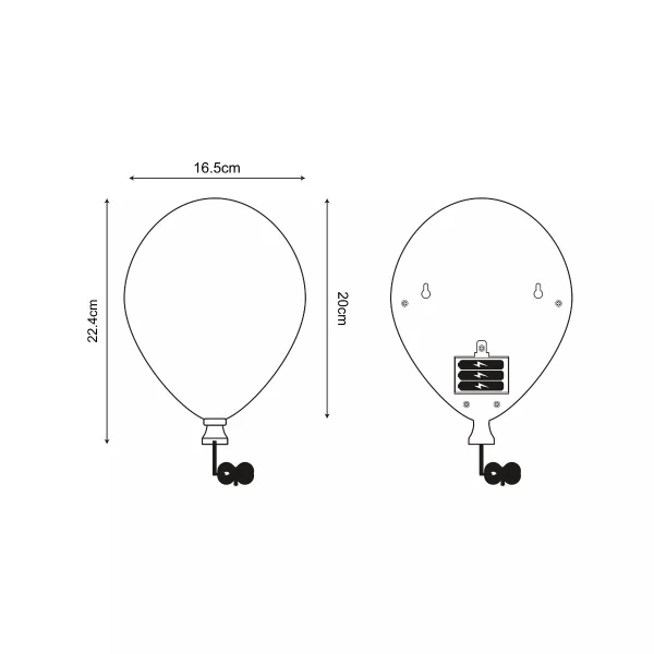 Декоративне бра Zuma Line BALLOON 2,25Вт 6000К білий 84454-WH - Фото 4