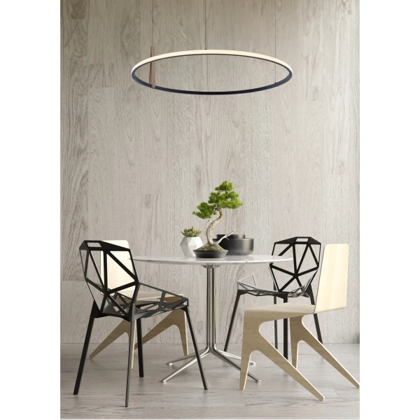 Світлодіодна люстра Zuma Line WOOD CLAUD 42Вт 3000/4000/6000К коричневий 22808-WOOD - Фото 5