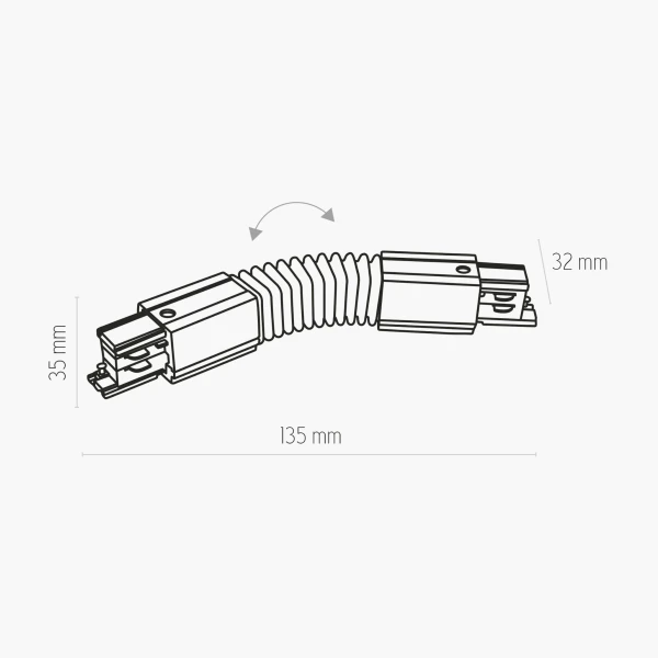 З'єднувач гнучкий Zuma Line чорний 8050 - Фото 3