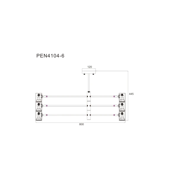 Підвісний світильник Zuma Line PEDRO GU10 золотий PEN4104-6GD+BK - Фото 2
