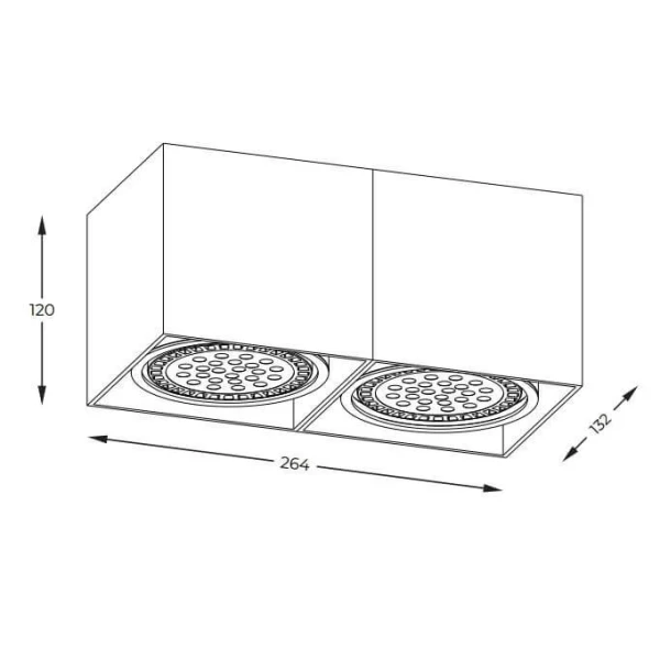 Накладний точковий світильник Zuma LINE BOX GU10 білий ACGU10-116-N - Фото 2