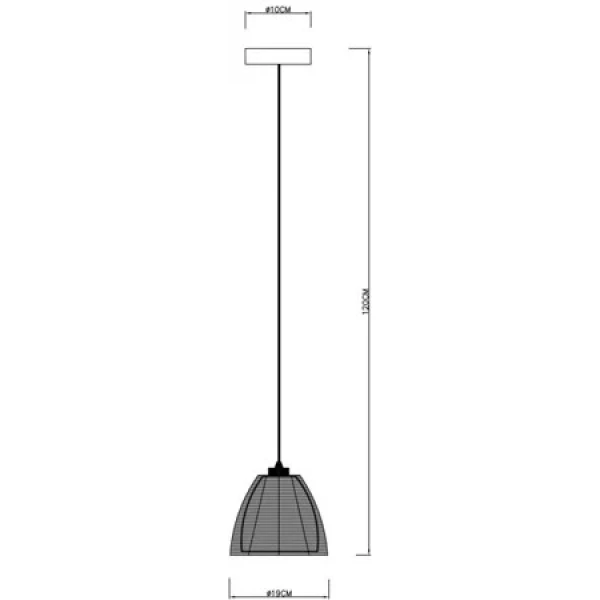 Підвісний світильник ZUMA LINE PICO E27 чорний MD9023-1S/BLACK - Фото 2