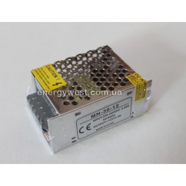 Блок живлення 12 В 36 Вт 3 А IP33