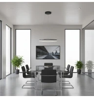 Nowodvorski CIRCOLO LED 21Вт 4000К чорний 10862. Люстра світлодіодна