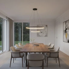 Nowodvorski CIRCOLO LED 35Вт 3000К чорний 10814. Люстра світлодіодна