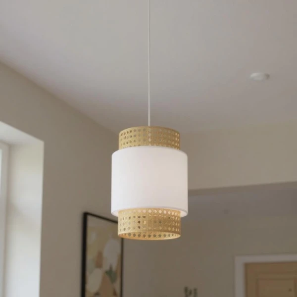 Підвісний світильник TK Lighting BOHO E27 білий 6528 - Фото 1