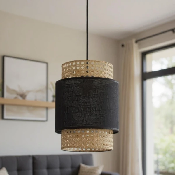 Підвісний світильник TK Lighting BOHO E27 чорний 6540 - Фото 1