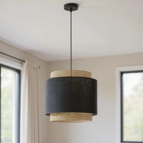 Підвісний світильник TK Lighting BOHO E27 чорний 6542 - Фото 1