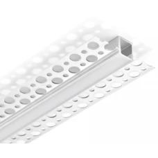 Kloodi KLP1010 13*18,5 (мм). Врізний алюмінієвий профіль під шпаклівку, з розсіювачем 3м. (Ціна за 1 штуку)