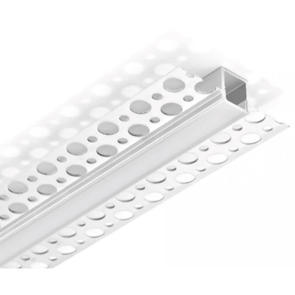 Алюмінієвий врізний профіль під шпаклівку KLP1010 для LED стрічок, з розсіювачем KLOODI 3м. (Ціна за 1 штуку) - Фото 1