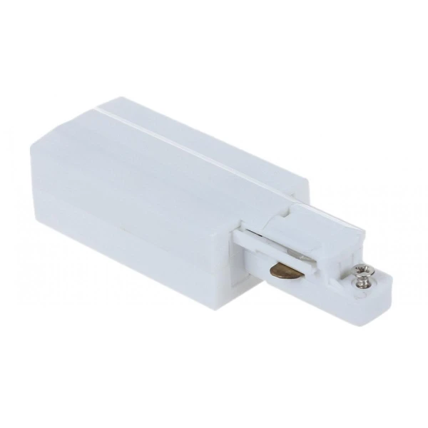 Підвід живлення для треку лівий, пластик білий Kloodi KDTR-261 L WH 