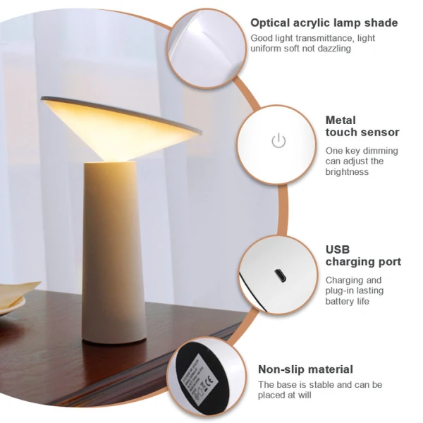 Акумуляторна настільна лампа Kloodi TA-5V RIO CCT WH, біла 2700-6500К - Фото 7