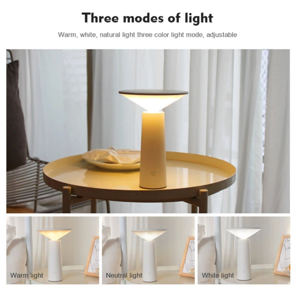 Акумуляторна настільна лампа Kloodi TA-5V RIO CCT WH, біла 2700-6500К - Фото 8