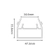LED профіль для натяжної стелі Kloodi KLP NAT4736_3 ALU, 3м (Ціна за 1 штуку)