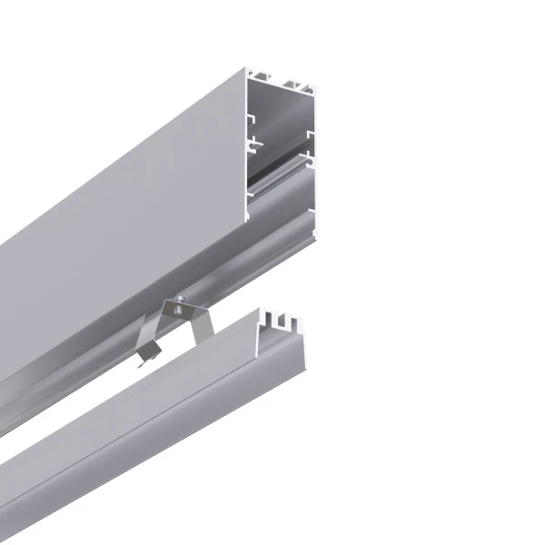 LED профіль підвісний Kloodi KLP3570 3 з розсіювачем PC матовий опал, 3м (Ціна за 1 штуку) - Фото 2