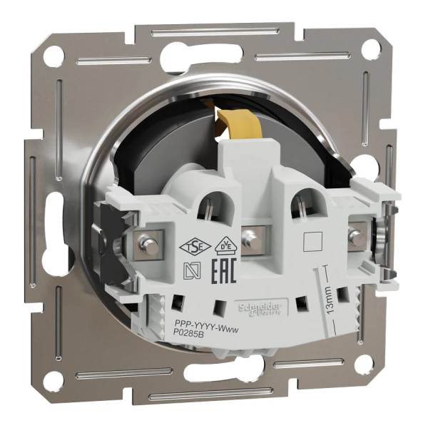 Розетка з заземленням з захисними шторками, антрацитовий Asfora EPH2900271 Schneider Electric - Фото 6