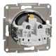Розетка з заземленням з захисними шторками, антрацитовий Asfora EPH2900271 Schneider Electric