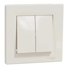 Schneider Electric Asfora EPH0600123. Двоклавішний перемикач, кремовий