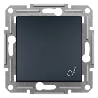 Schneider Electric Asfora EPH0800171. Кнопковий вимикач з символом "Дзвінок", антрацитовий