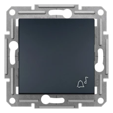 Schneider Electric Asfora EPH0800171. Кнопковий вимикач з символом "Дзвінок", антрацитовий