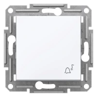 Schneider Electric Asfora EPH0870121. Кнопковий вимикач з символом "Дзвінок" без рамки, білий