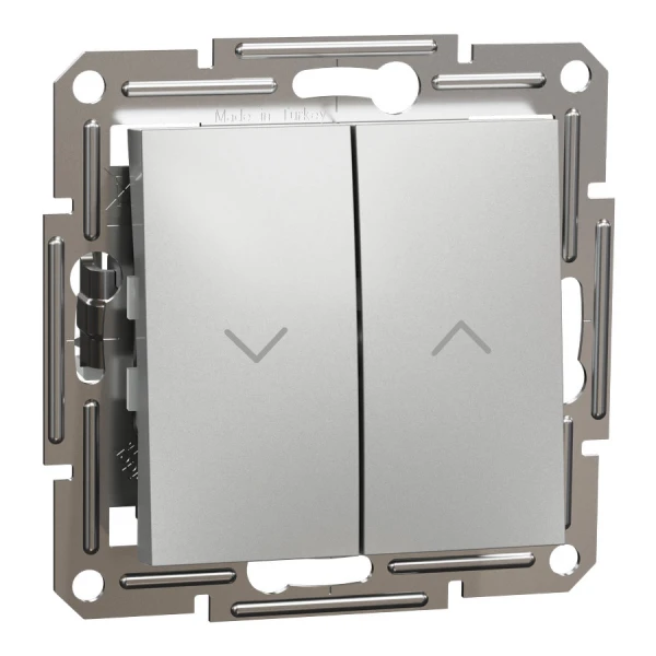 Вимикач для жалюзі, алюмінієвий Asfora EPH1300161 Schneider Electric - Фото 1