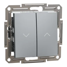 Schneider Electric Asfora EPH1300162. Вимикач для жалюзі, сталевий