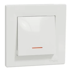 Schneider Electric Asfora EPH1400121. Вимикач одноклавішний з підсвіткою, білий
