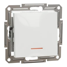 Schneider Electric Asfora EPH1470121. Вимикач одноклавішний з підсвіткою без рамки, білий