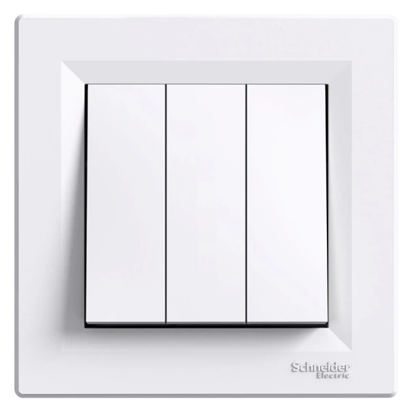 Вимикач трьохклавішний, білий Asfora EPH2100121 Schneider Electric