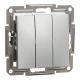 Вимикач трьохклавішний, алюмінієвий Asfora EPH2100161 Schneider Electric