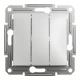 Вимикач трьохклавішний, алюмінієвий Asfora EPH2100161 Schneider Electric