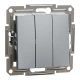 Вимикач трьохклавішний, сталевий Asfora EPH2100162 Schneider Electric
