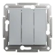 Вимикач трьохклавішний, сталевий Asfora EPH2100162 Schneider Electric