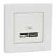 USB розетка тип А+С 2,4А або 2х1,2А, білий Asfora EPH2700321 Schneider Electric