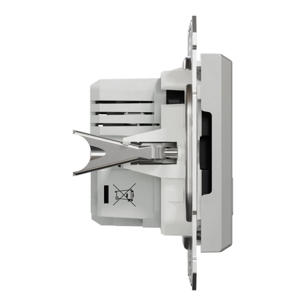 USB розетка тип А+С 2,4А або 2х1,2А, алюмінієвий Asfora EPH2700361 Schneider Electric - Фото 3