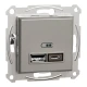 USB розетка тип А+С 2,4А або 2х1,2А, бронзовий Asfora EPH2700369 Schneider Electric
