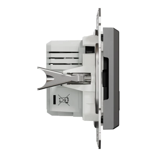 USB розетка тип А+С 2,4А або 2х1,2А антрацитовий Asfora EPH2700371 Schneider Electric - Фото 3
