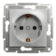 Розетка з заземленням, алюмінієвий Asfora EPH2900161 Schneider Electric