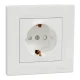 Розетка з заземленням з захисними шторками, білий Asfora EPH2900221 Schneider Electric