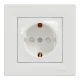 Розетка з заземленням з захисними шторками, білий Asfora EPH2900221 Schneider Electric