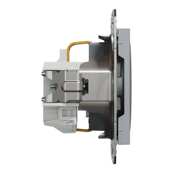 Розетка з заземленням з захисними шторками, сталевий Asfora EPH2900262 Schneider Electric - Фото 3