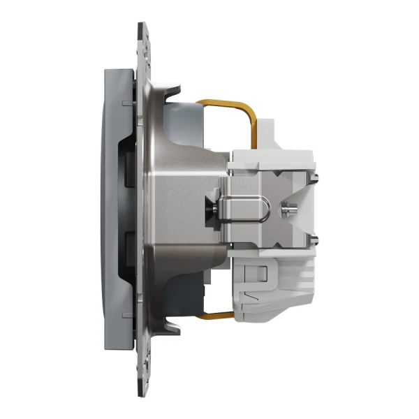 Розетка з заземленням з захисними шторками, сталевий Asfora EPH2900262 Schneider Electric - Фото 4