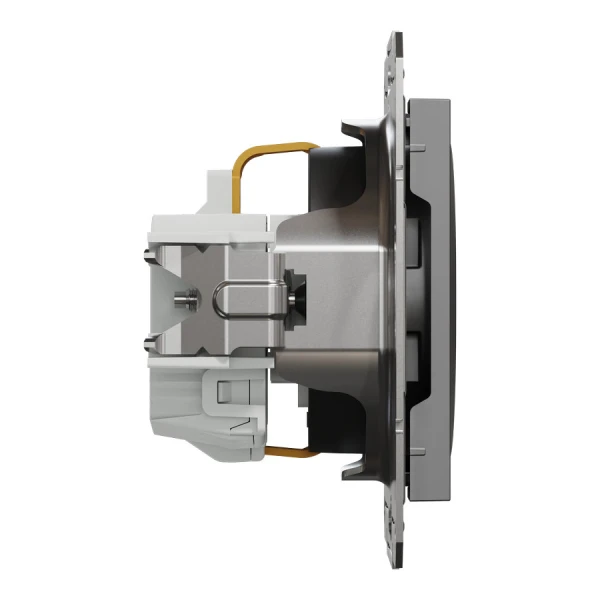 Розетка з заземленням з захисними шторками, антрацитовий Asfora EPH2900271 Schneider Electric - Фото 3