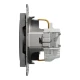 Розетка з заземленням з захисними шторками, антрацитовий Asfora EPH2900271 Schneider Electric